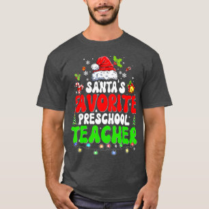Camiseta Professora da pré-escola favorita do Santas Natal 