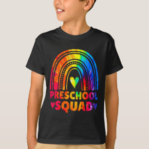 Camiseta Professora da pré-escola grupo de meninas tie dye 