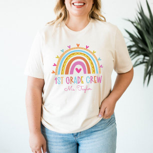 Camiseta Professora da Tripulação de 1rua de volta ao Costu