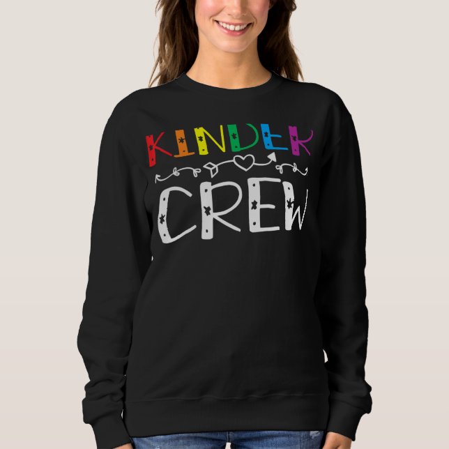 Camiseta Professora Da Tripulação Do Kindergarten 1rua Dia  (Frente)