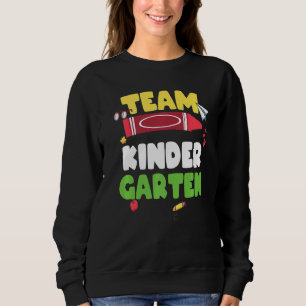 Camiseta Professora Da Tripulação Do Kindergarten 1rua Dia