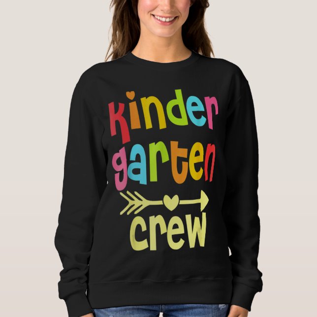 Camiseta Professora Da Tripulação Do Kindergarten 1rua Dia  (Frente)