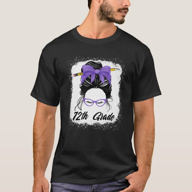 Camiseta Professora De 12 Grau De Volta À Escola, Más Mulhe (Frente)
