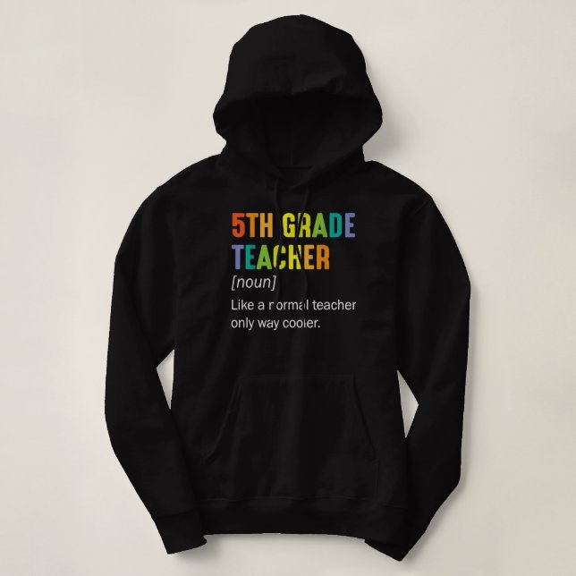 Camiseta Professora De 5 Grau Como Professora Normal Apenas (Frente do Design)
