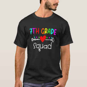 Camiseta Professora De 7 Grau Quadrado Estudante De Volta À