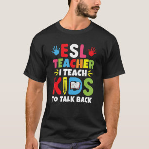 Camiseta Professora De AEP Ensino Crianças A Falar De Volta