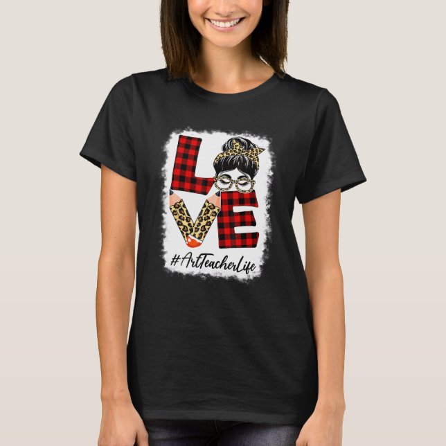 Camiseta Professora De Arte Adorava Messer Bun Leopard Buff (Frente)