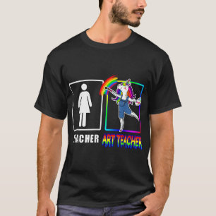 Camiseta Professora De Arte Bastante Magia Dabbing Unicorn 