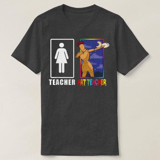 Camiseta Professora De Arte Cura Pintura Mágica A Pintura D (Frente do Design)