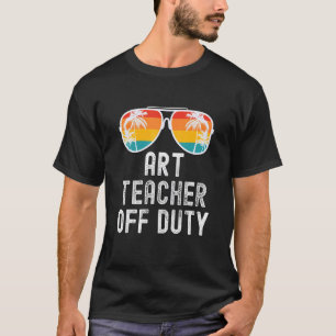 Camiseta Professora De Arte Do Dever Vintage Retro Sunset
