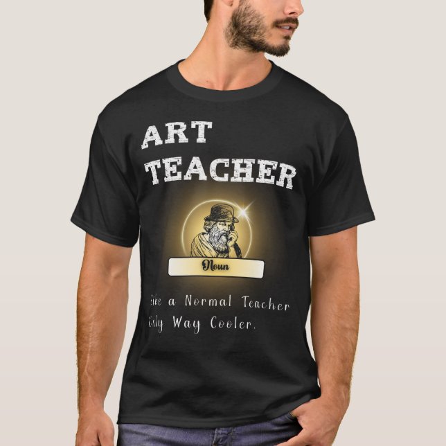Camiseta Professora de Arte Engraçada, Design de Apreciação (Frente)