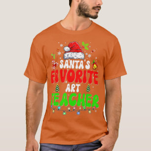 Camiseta Professora de Arte Favorita Papais noeis de Natal 