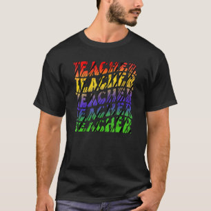 Camiseta Professora de Arte Inspiradora Colorida Scho Eleme