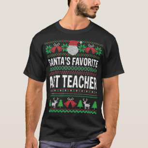 Camiseta Professora de Arte Presente de Natal Santas Arte F