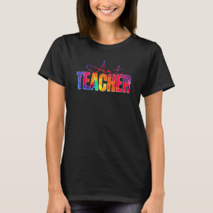 Camiseta Professora De Arte Tie Dye De Volta À Apreciação E