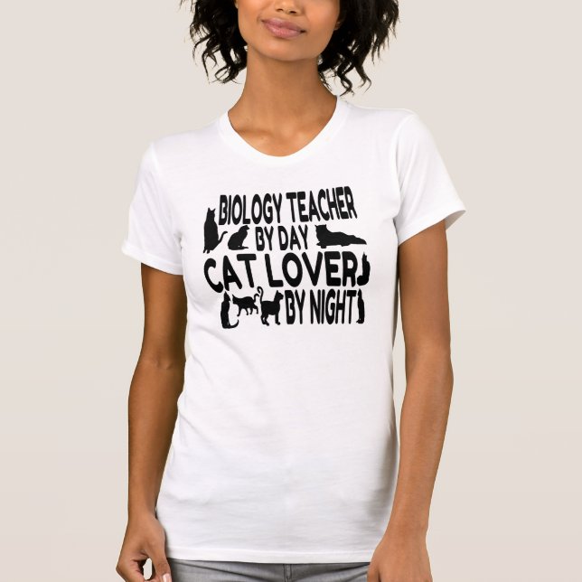 Camiseta Professora de Biologia do Cat Lover (Frente)