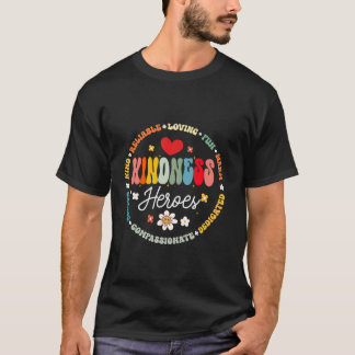 Camiseta Professora De Bondade De Groovy Primeiro Dia Da Es