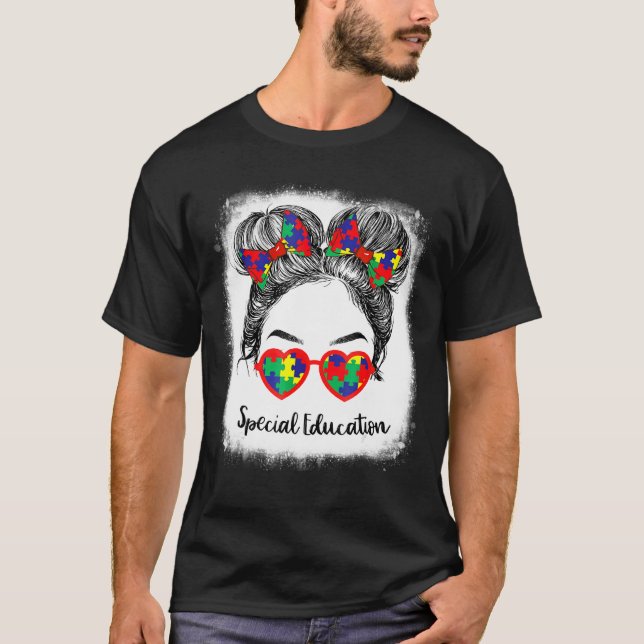 Camiseta Professora de Cabelo de Arma Mensageiro da Educaçã (Frente)