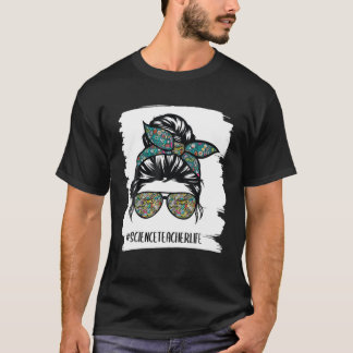 Camiseta Professora de Ciência das Mulheres Mensagem Óculos