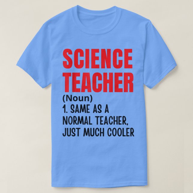 Camiseta Professora De Ciência Definição Engraçada De Volta (Frente do Design)