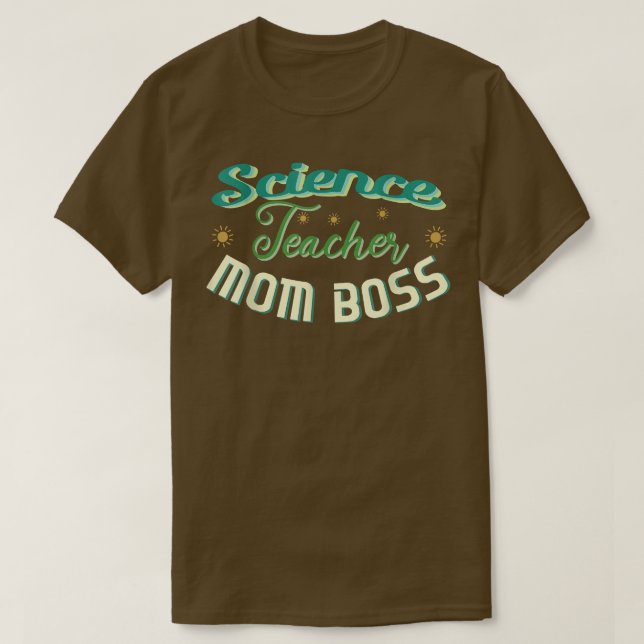 Camiseta Professora de Ciência Mãe Chefe Cute de Volta à Es (Frente do Design)