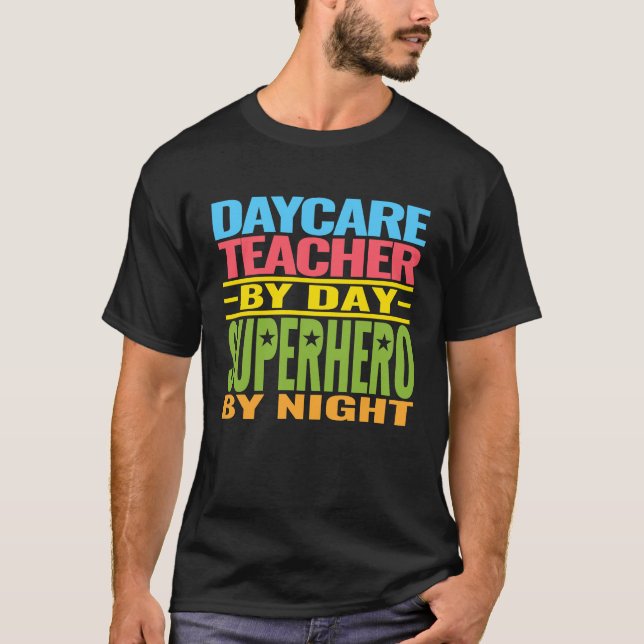 Camiseta professora de creche de mulheres em infantários (Frente)