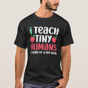 Camiseta Professora de creche Ensina Humanos Pequenos Eu so