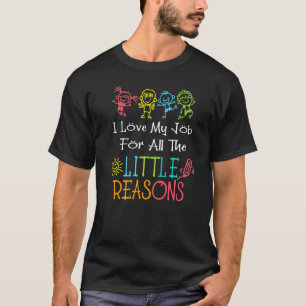 Camiseta Professora de Creche Eu Amo Meu Trabalho Por Todos