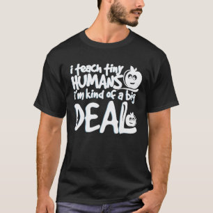 Camiseta Professora de Creche Eu Ensino Seres Humanos Minús