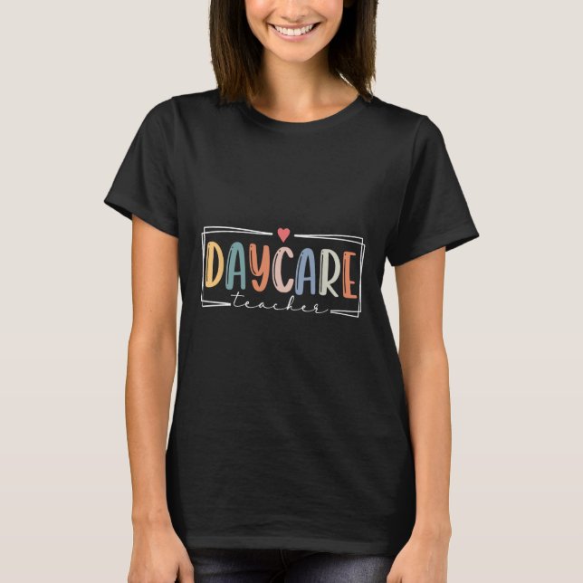 Camiseta Professora de Creche Retro Volta às Aulas  (Frente)