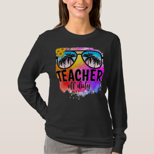 Camiseta Professora De Dever Óculos De Sol De Girassol No D