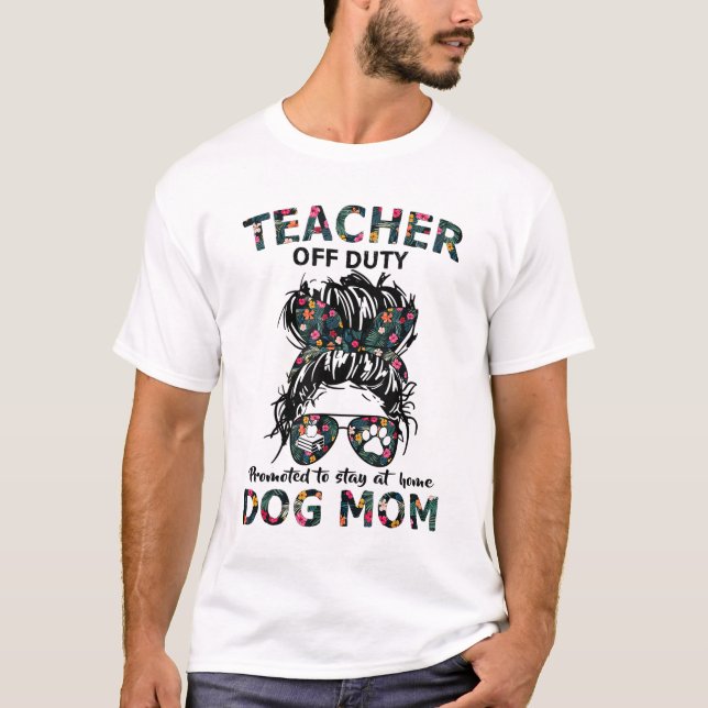 Camiseta Professora De Dever Promovida A Ficar Em Casa, Mãe (Frente)