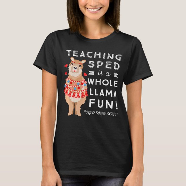 Camiseta Professora de Educação Especial Ensinando SPED Int (Frente)