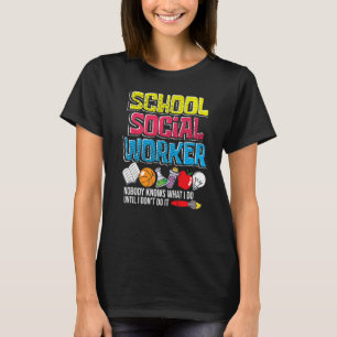 Camiseta Professora de Emprego Social Escolar Caseworker Se