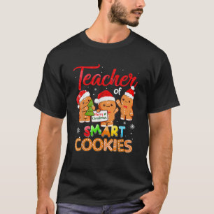 Camiseta Professora De Férias De Natal Com Biscoitos Intel