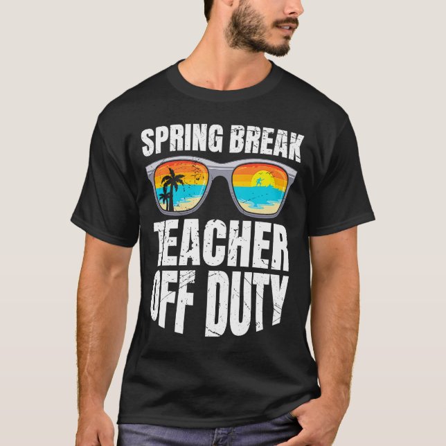 Camiseta Professora de férias de primavera do professor de  (Frente)