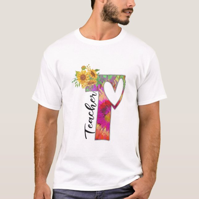 Camiseta Professora de Flores de Arte (Frente)