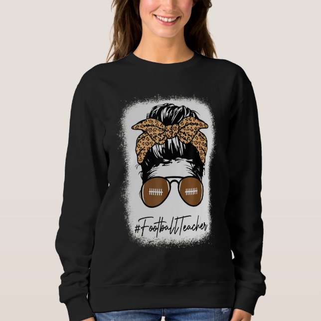 Camiseta Professora De Futebol Sangrento Com Leopard Mensag (Frente)