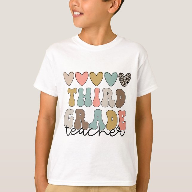 Camiseta Professora De Grau Retrô No Primeiro Dia De Profes (Frente)