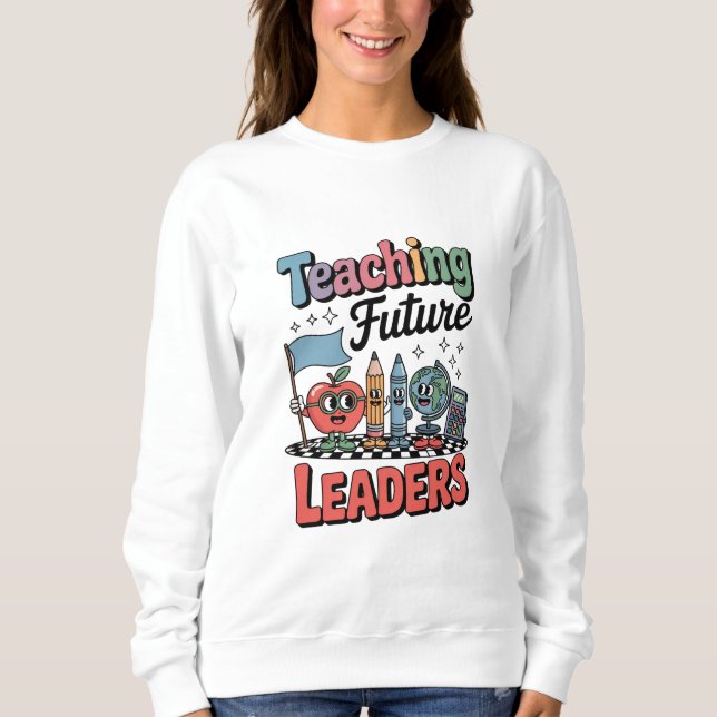 Camiseta Professora de Groovy, futuros líderes no ensino (Frente)