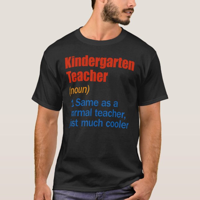 Camiseta Professora De Jardim De Infância Diversão De Defin (Frente)