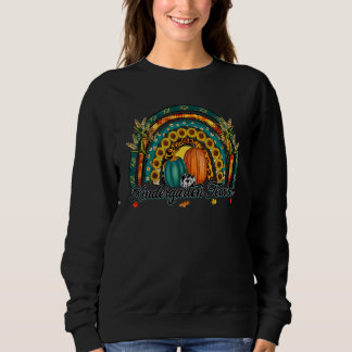 Camiseta professora de jardim de infância Olá Outono Arco-í