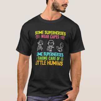 Camiseta Professora de Jardim de Infância Para Mulheres Esc