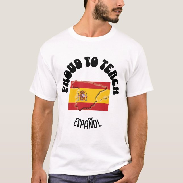 Camiseta Professora de Língua Espanhola ORGULHA PARA ENSINA (Frente)