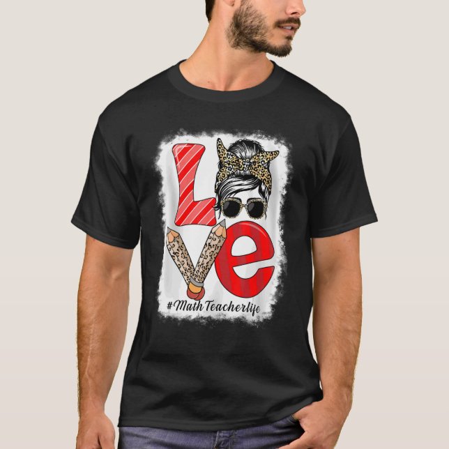 Camiseta Professora De Matemática Adorava Leopardo De Volta (Frente)