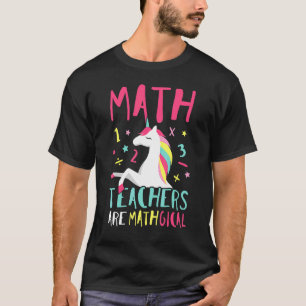 Camiseta Professora De Matemática É Um Unicórnio Mágico De