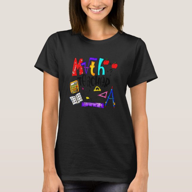 Camiseta Professora De Matemática Ensino De Volta À Escola (Frente)