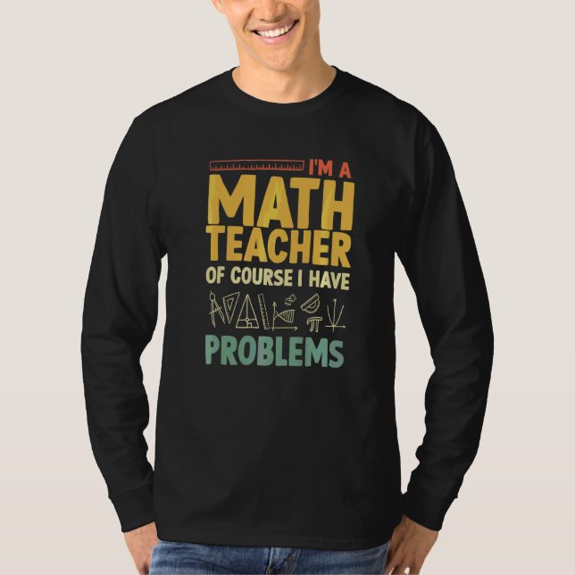 Camiseta Professora de Matemática Homens Mulheres Estatísti (Frente)