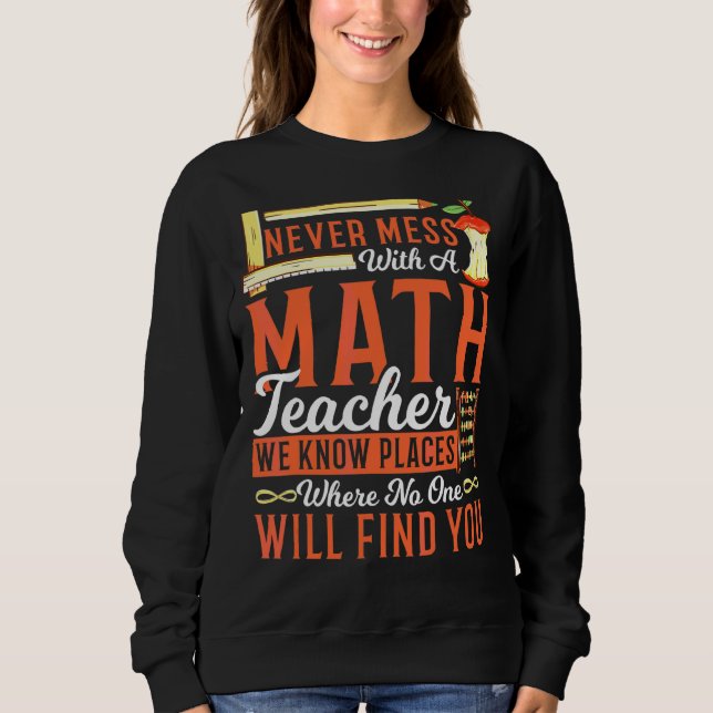 Camiseta Professora De Matemática Nunca Mete Com Um Profess (Frente)