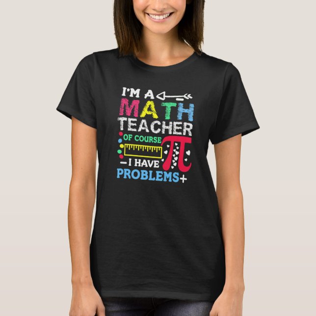 Camiseta Professora De Matemática Para Estatísticas Masculi (Frente)